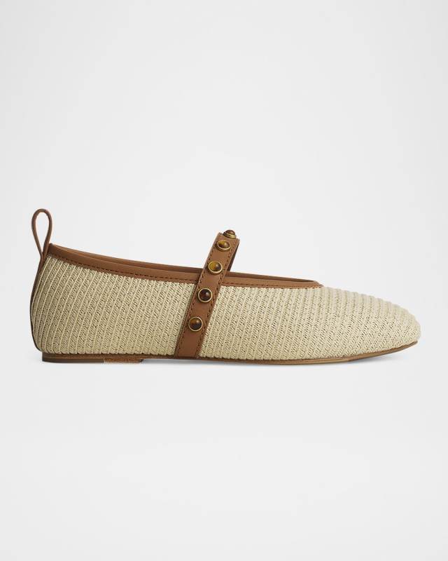 Cabochon Spire Mary Jane Ballerina Flats